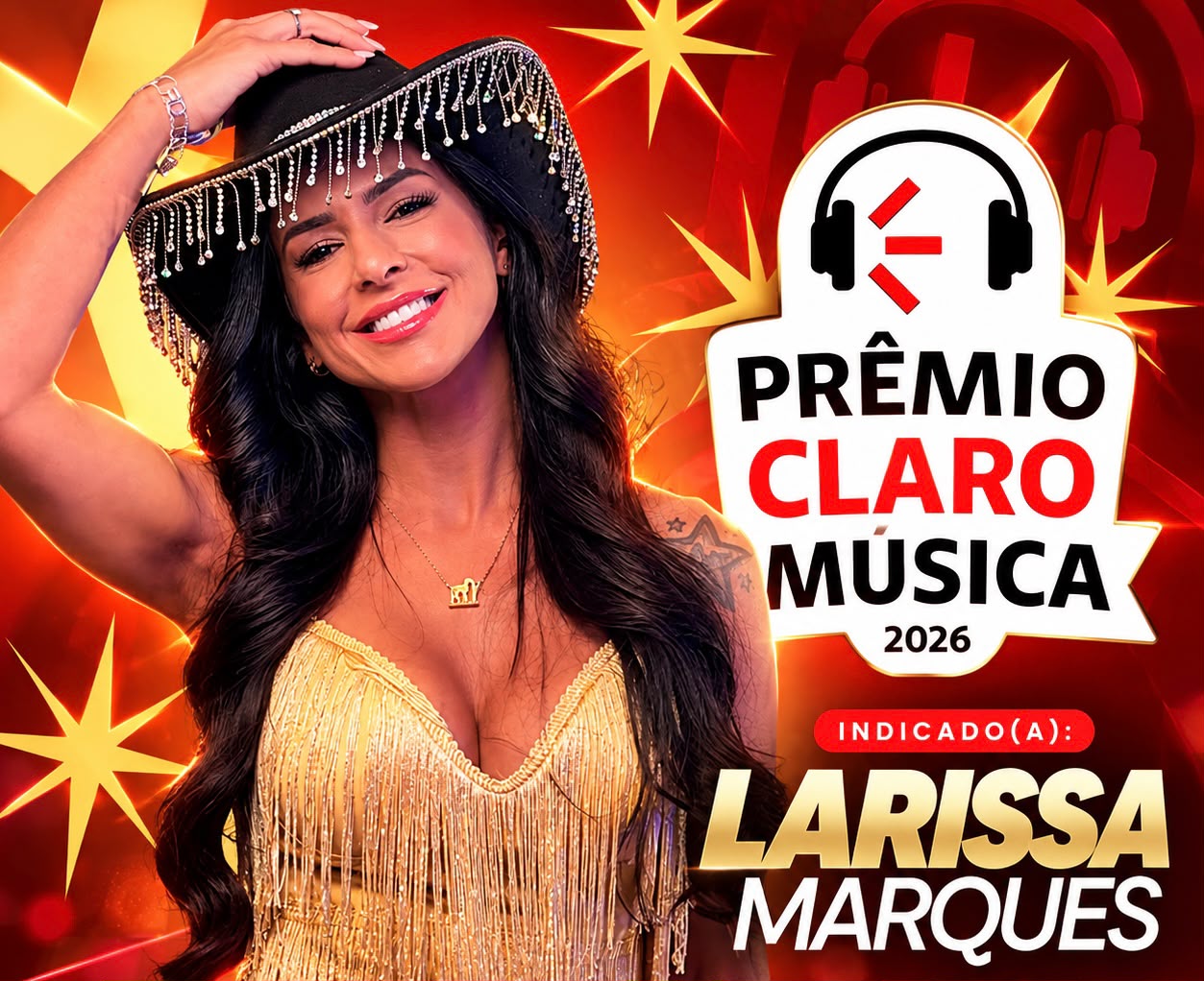 Imagem de Larissa Marques é indicada ao Prêmio Claro Música Brasil 2026 e reforça protagonismo da música baiana